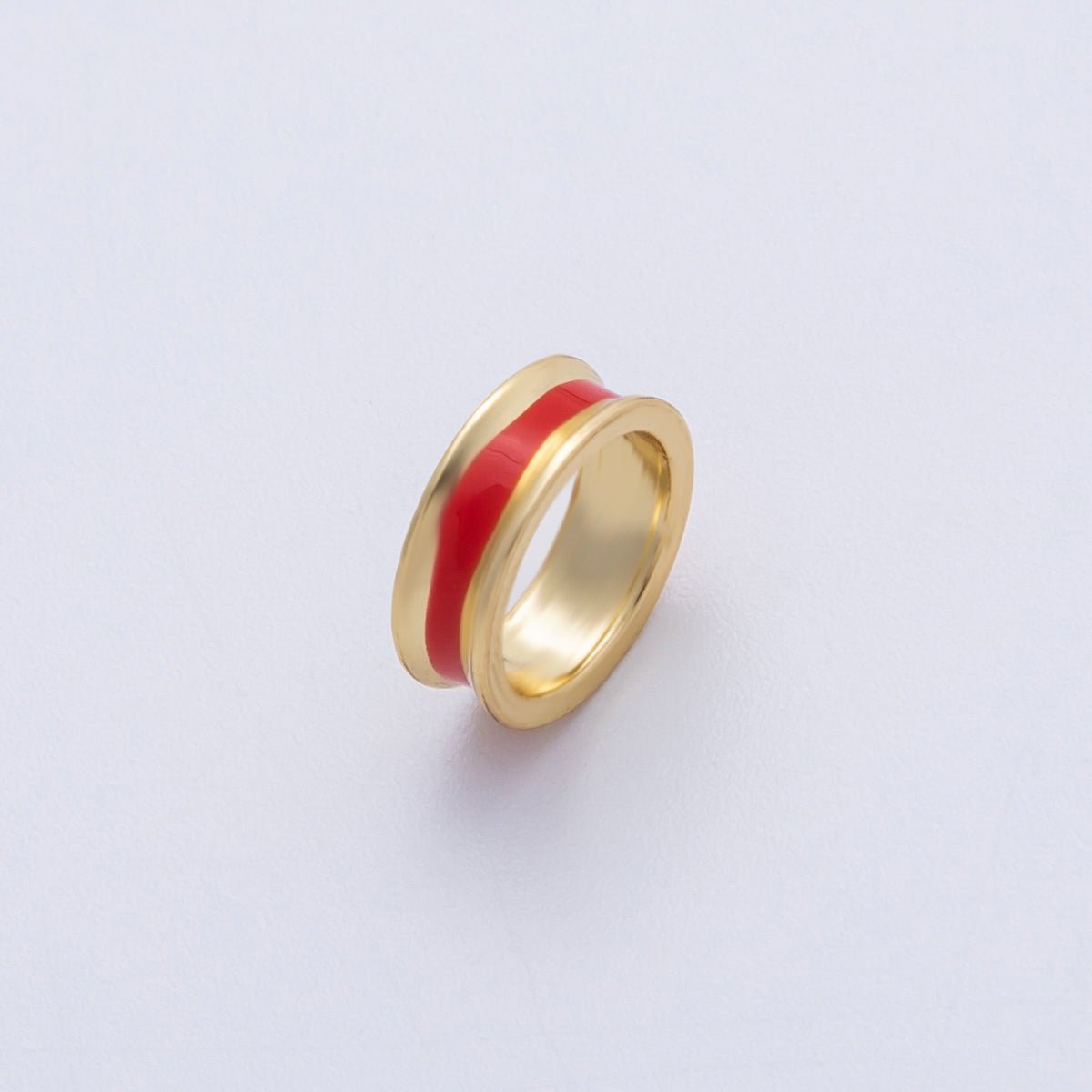 14K Gold Filled 10mm Enamel Rondelle Bead | Bead - 00015 - Bead - 00020 - DLUXCA