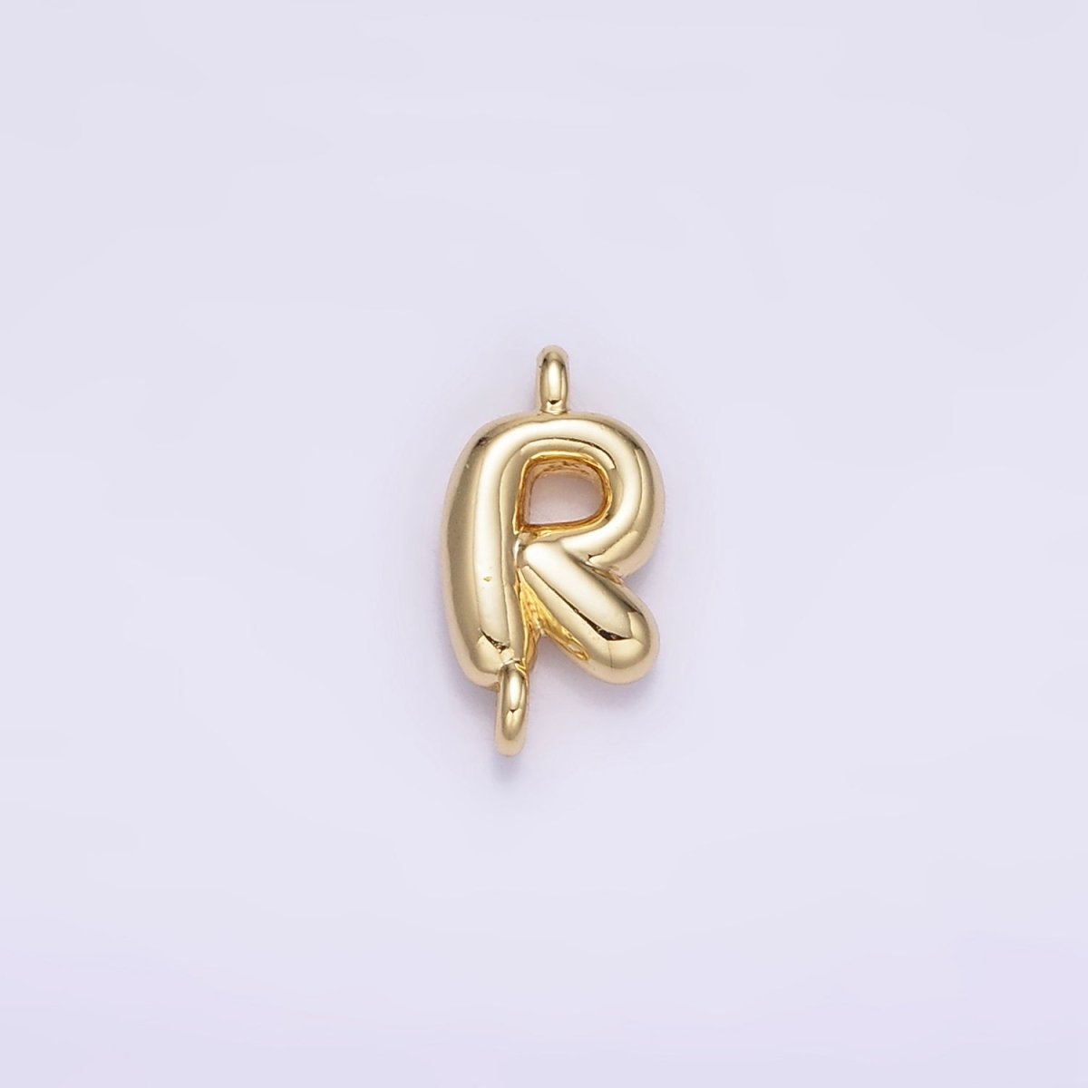 14K Gold Filled 10mm Initial Letter Chubby Balloon Mini Connector | A1539 - A1551 - DLUXCA