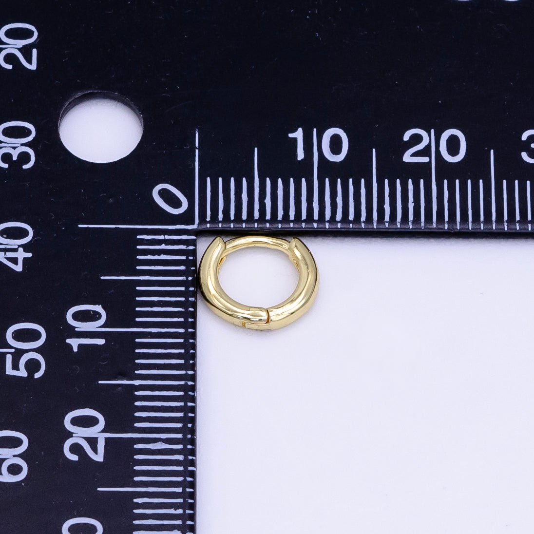 14K Gold Filled 10mm Minimalist Cartilage Huggie Earrings | AB1181 - DLUXCA