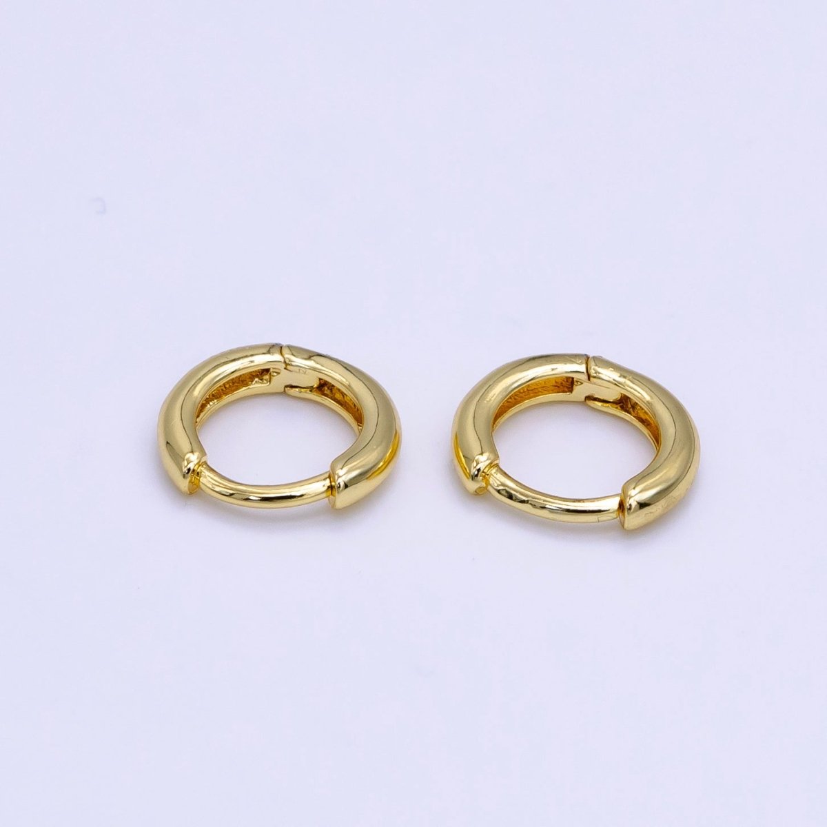14K Gold Filled 10mm Minimalist Cartilage Huggie Earrings | AB1181 - DLUXCA