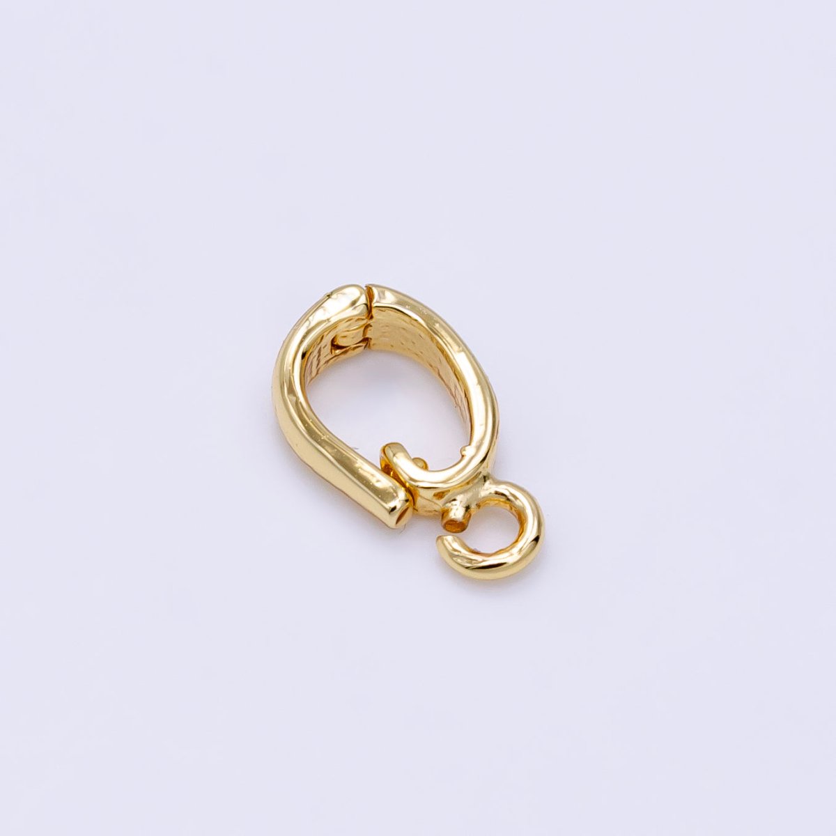 14K Gold Filled 10mm Minimalist Front-Facing Snap Latch Clip On Bail Findings | Z787 - DLUXCA