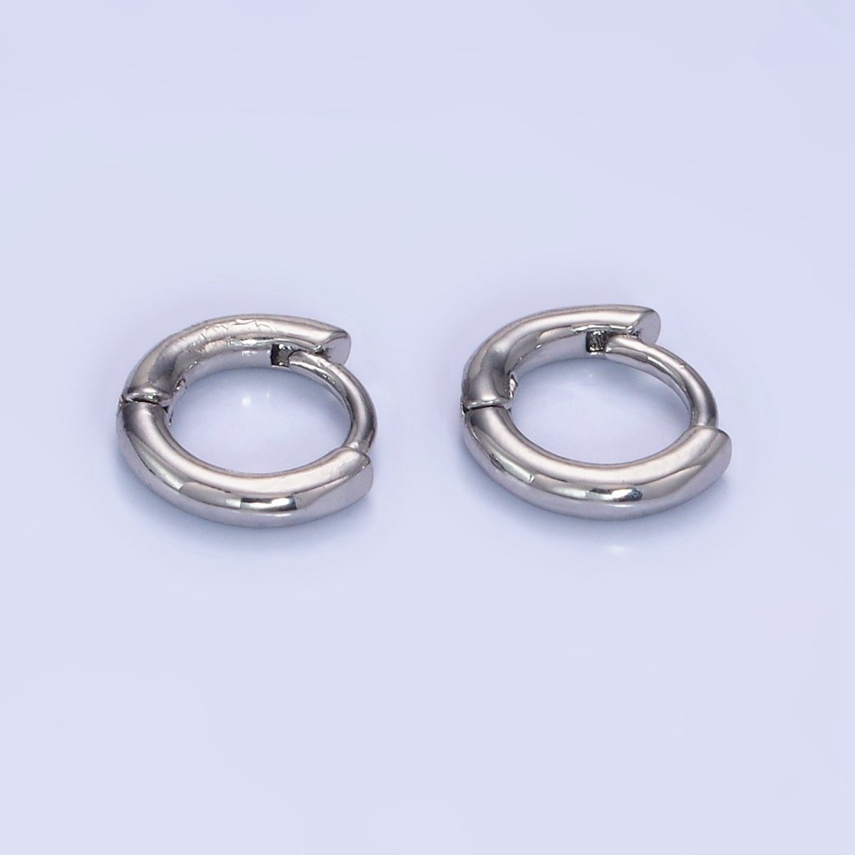 14K Gold Filled 10mm Minimalist Huggie Earring in Gold & Silver | Q028 Q029 - DLUXCA