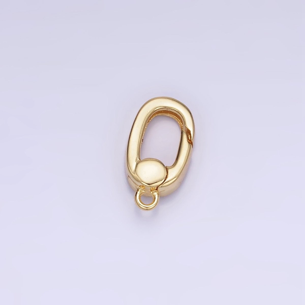 14K Gold Filled 10mm Push Gate Oblong Clasps Closure Findings | Z783 - DLUXCA