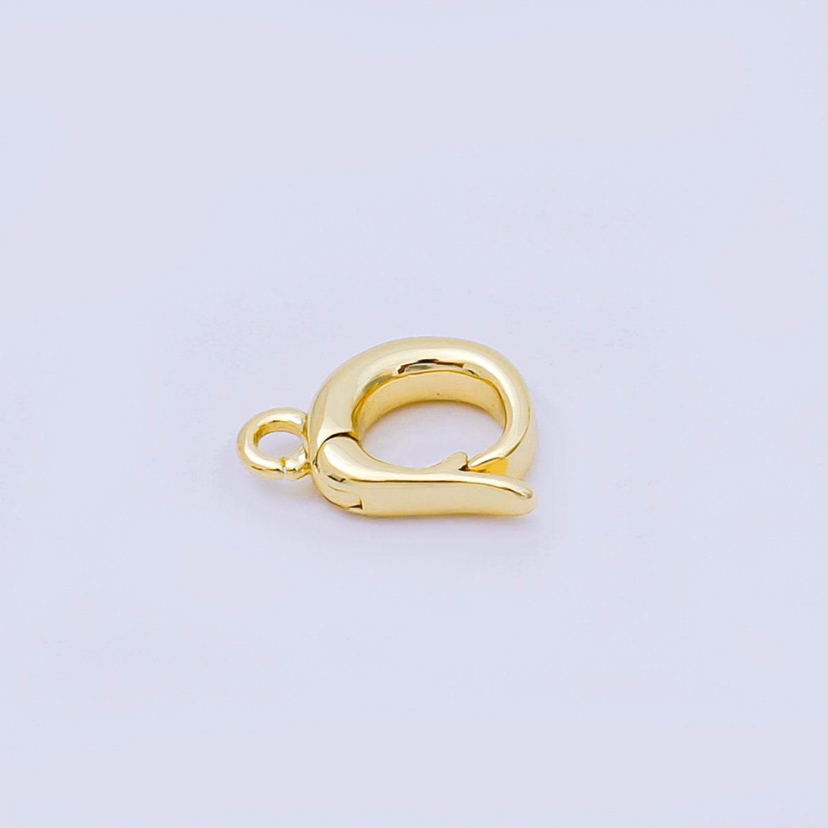 14K Gold Filled 11mm Dainty Bail Clasp Open Charm Finding in Gold & Silver | Z1340 - DLUXCA