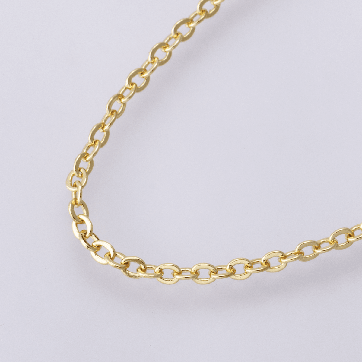 14K Gold Filled 1.2mm Minimalist Cable Chain 16.5 Inch Choker Necklace | WA - 04170 - DLUXCA