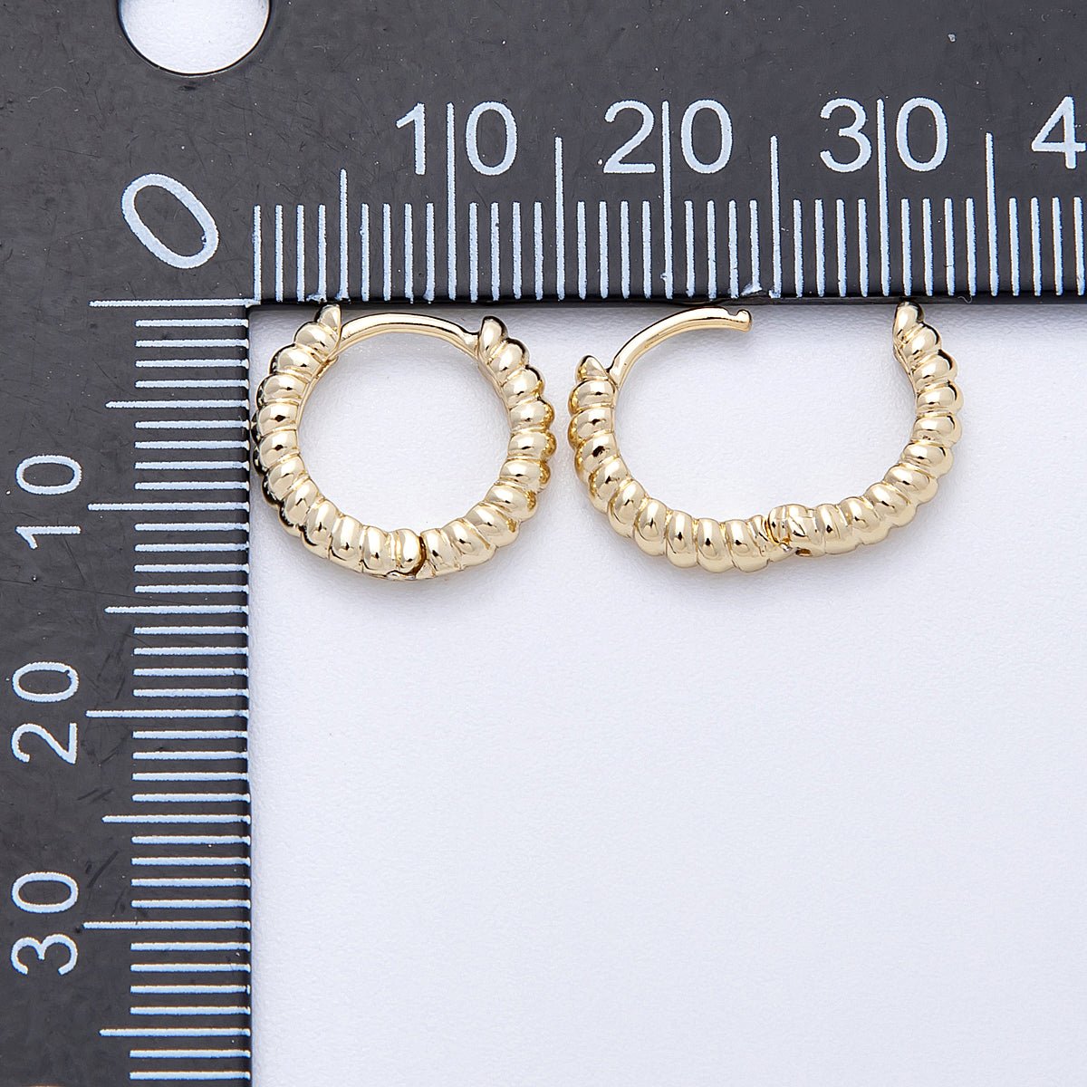 14K Gold Filled 13mm Croissant Cartilage Huggie Earrings | Earrings - 00177 - DLUXCA