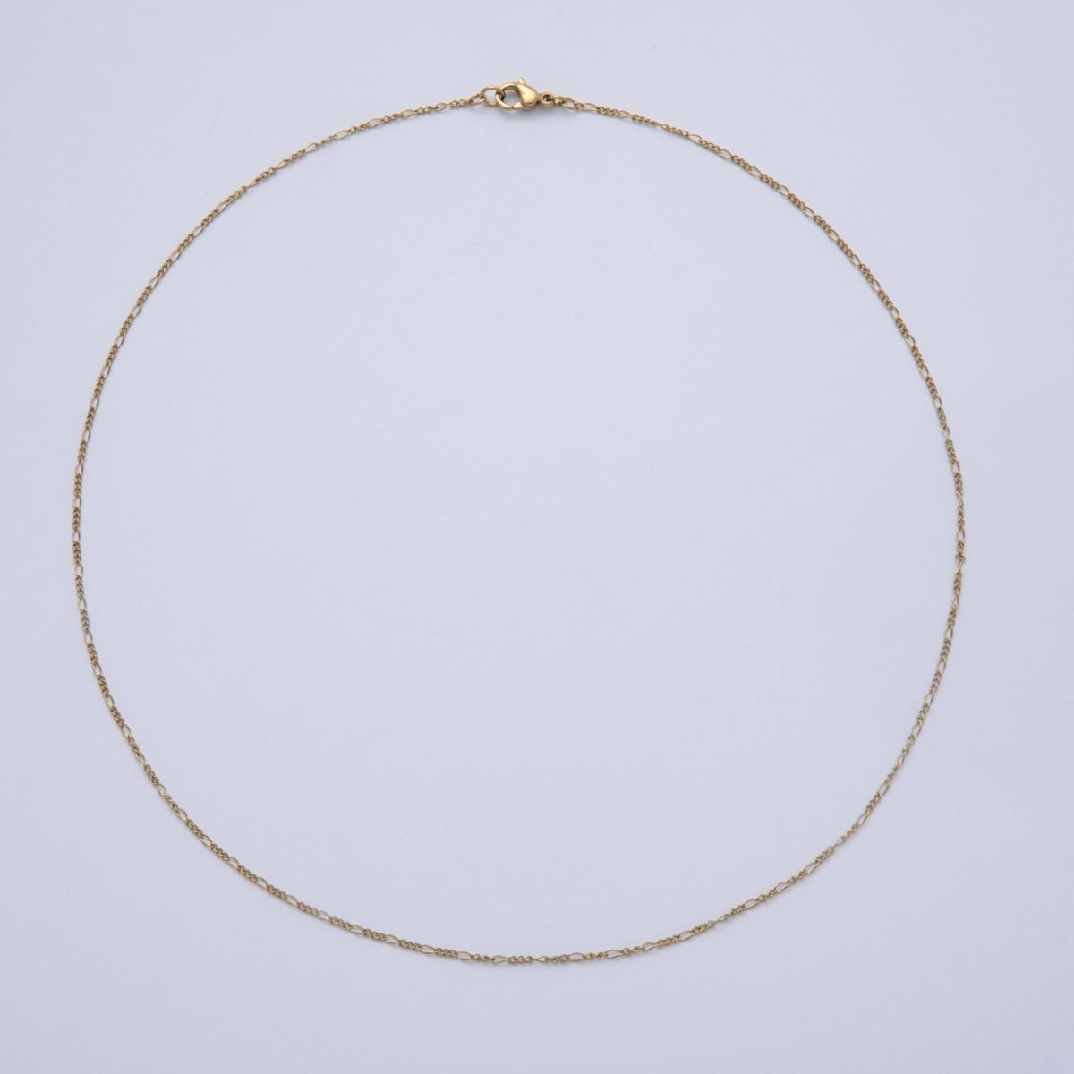 14K Gold Filled 1.4mm Dainty Minimalist Figaro Chain 18 Inch Necklace | WA - 4083 - DLUXCA