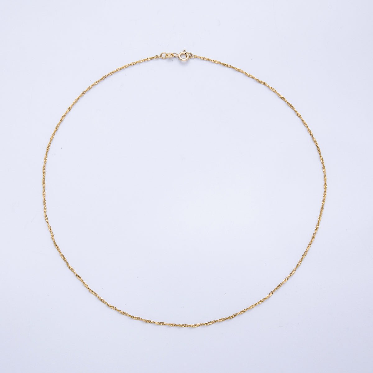 14K Gold Filled 1.5mm Classic Singapore Chain 18 Inch Necklace | WA - 04281 - DLUXCA