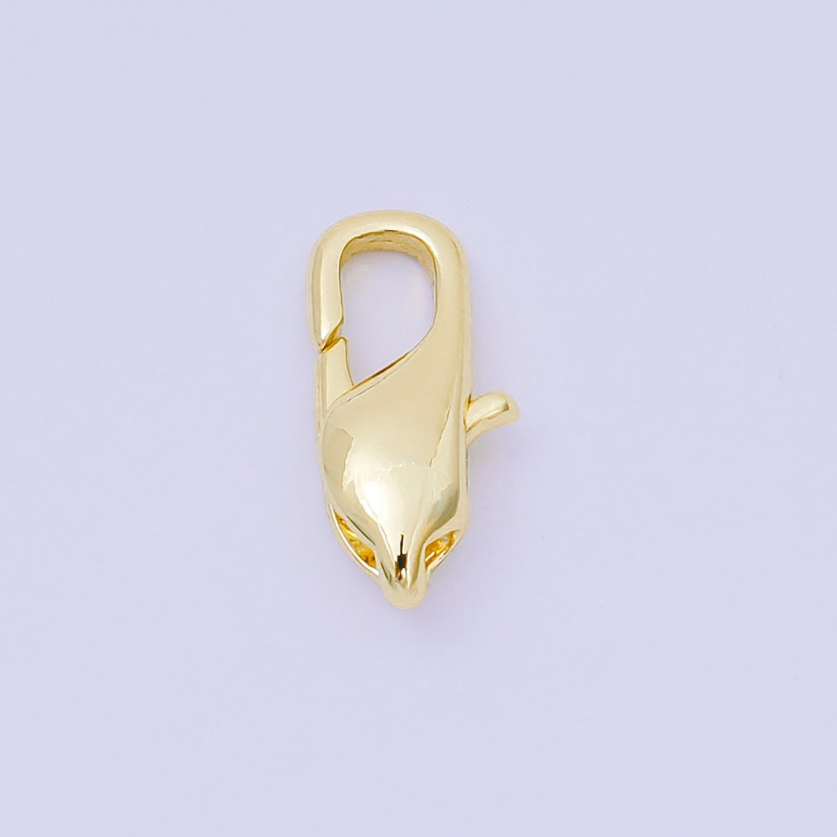14K Gold Filled 15mm Minimalist Lobster Clasp Closure Finding in Gold & Silver | Z1338 - DLUXCA