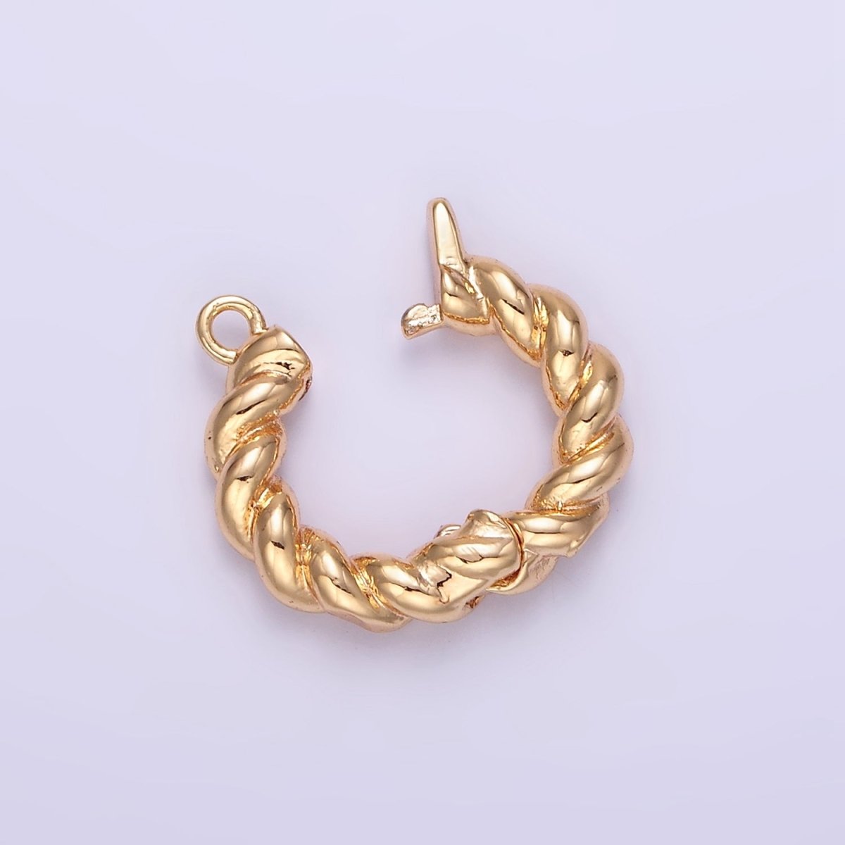 14K Gold Filled 15mm Round Croissant Enhancer Clasps Closure Findings | Z796 - DLUXCA