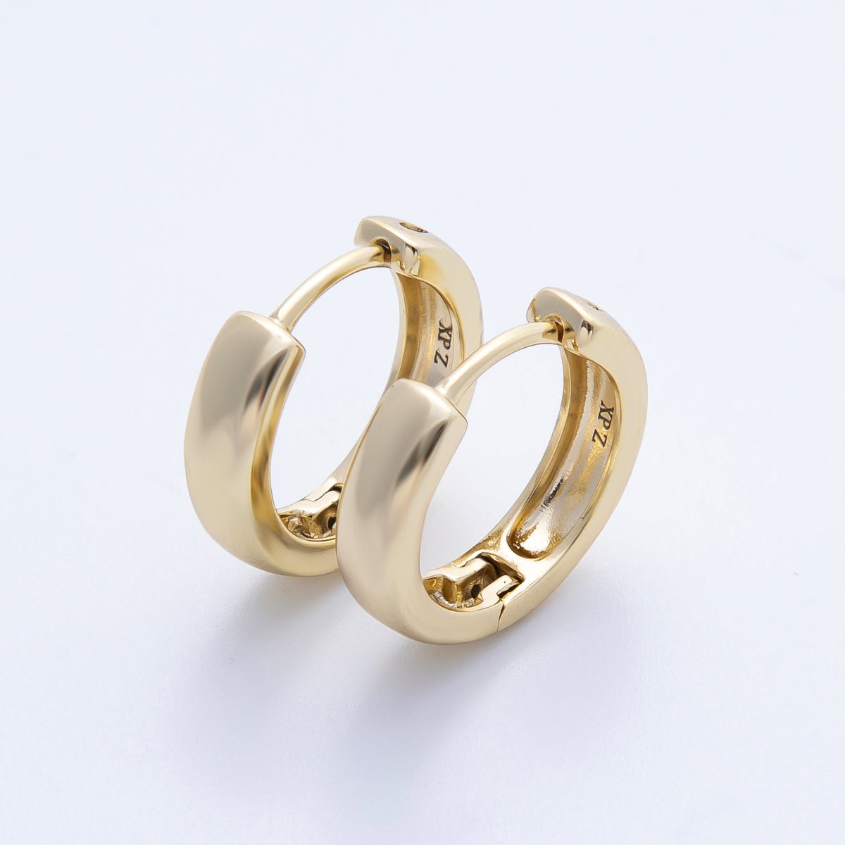 14K Gold Filled 16.6mm Minimalist Huggie | Earrings - 00232 - DLUXCA