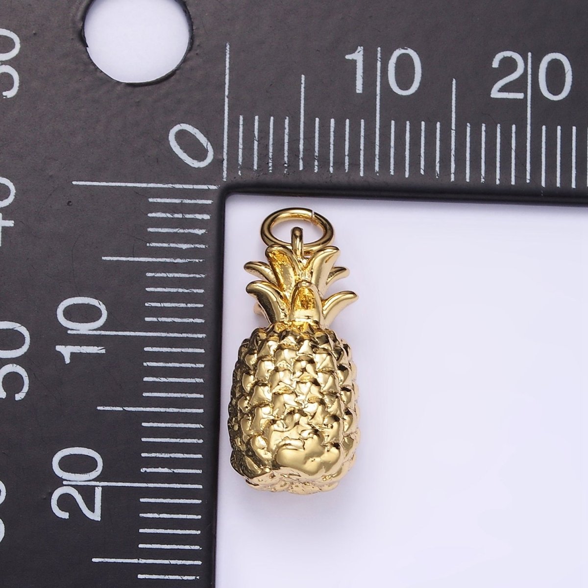 14K Gold Filled 17mm Pineapple Fruit Minimalist Charm | C822 - DLUXCA