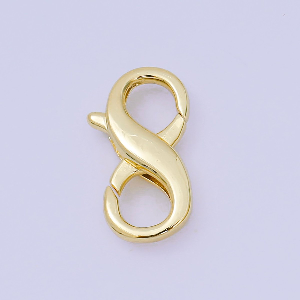14K Gold Filled 18mm Double Opening Infinity Lobster Clasp Closure Finding in Gold & Silver | Z1339 - DLUXCA