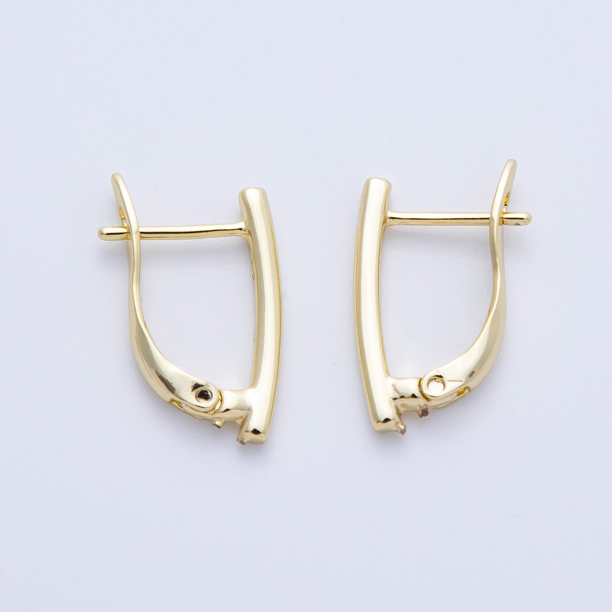 14K Gold Filled 19mm Minimalist English Lock Latch Hoop | Earrings - 00227 - DLUXCA