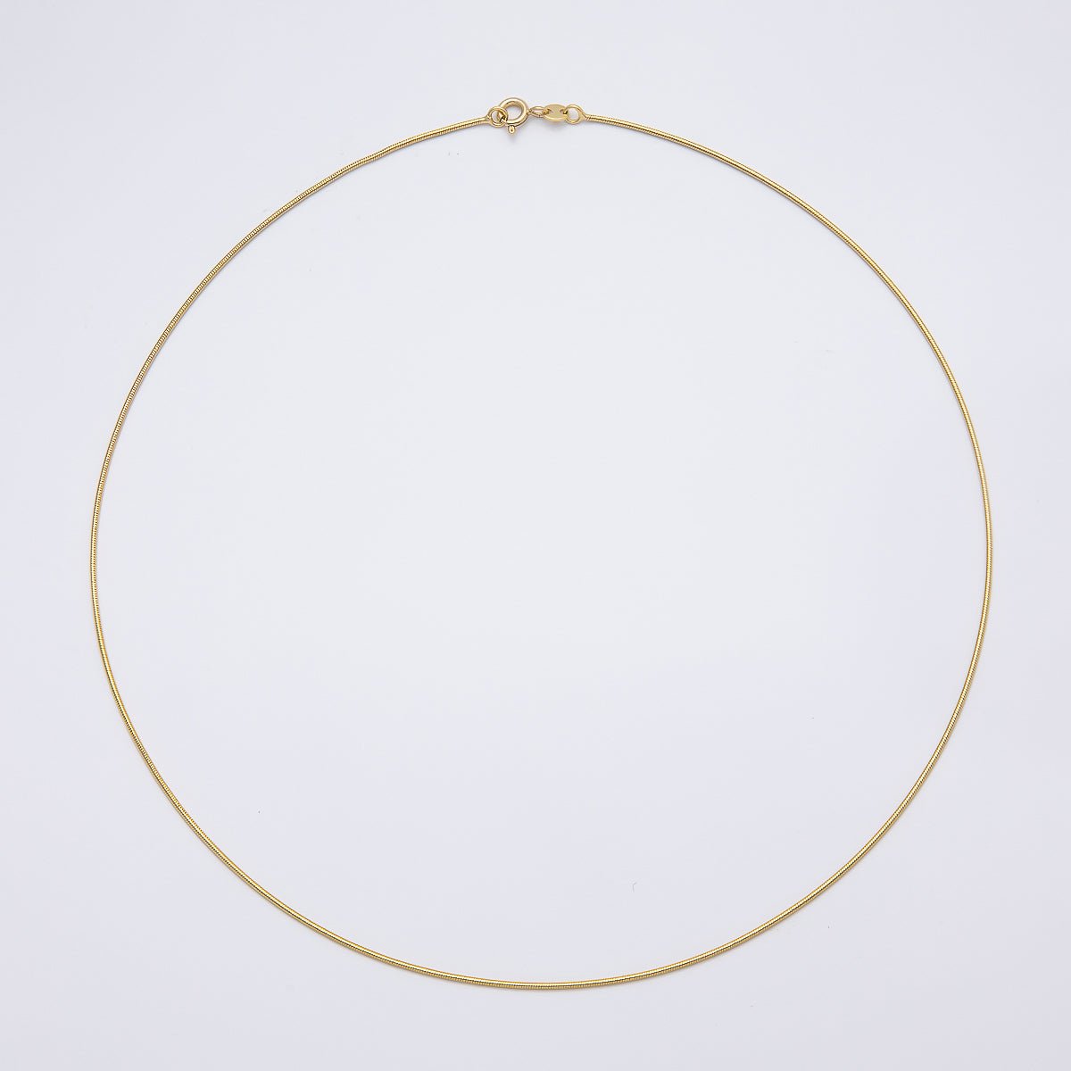 14K Gold Filled 1mm Minimalist Snake Chain 18 Inch, 20 Inch Necklace | WA - 04282 WA - 04283 - DLUXCA