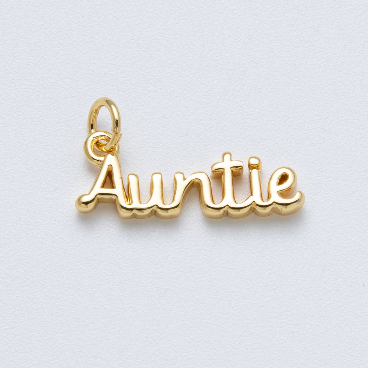 14K Gold Filled 20.5mm "Auntie" Minimalist Script Charm | Charms - 00032 - DLUXCA