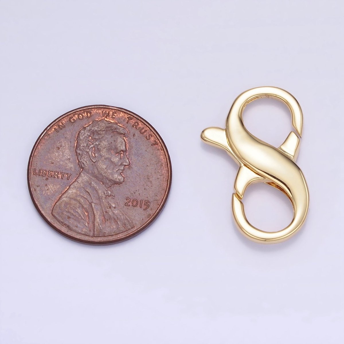 14K Gold Filled 20mm Double Infinity Lobster Clasps Closure Findings | Z767 - DLUXCA