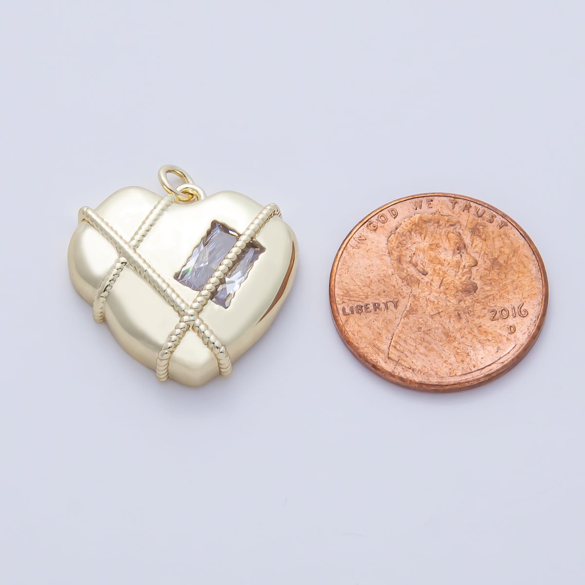 14K Gold Filled 20mm Irregular Heart Charm | AF1480 - DLUXCA