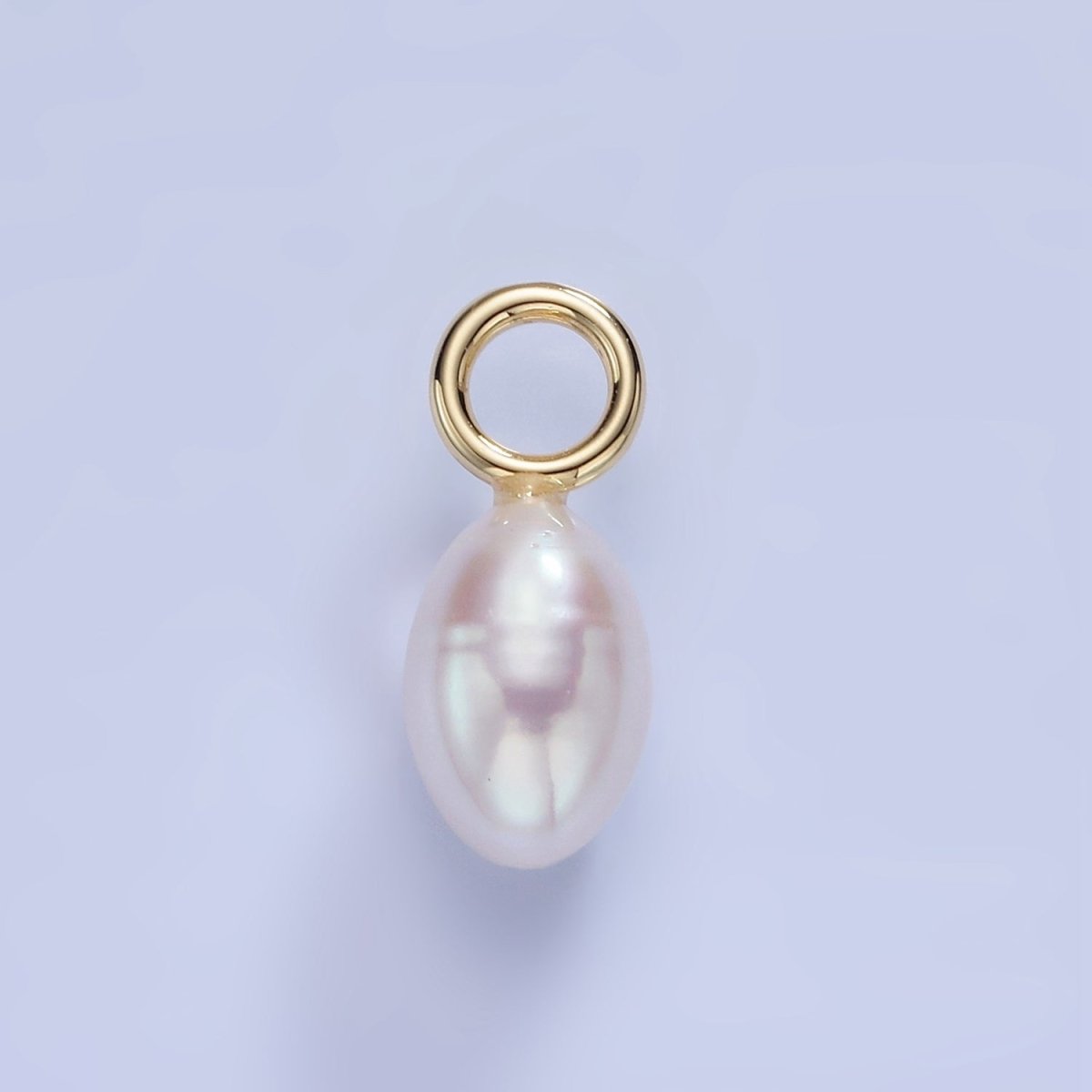 14K Gold Filled 20mm White Shell Pearl Drop Pendant | P1744 - DLUXCA