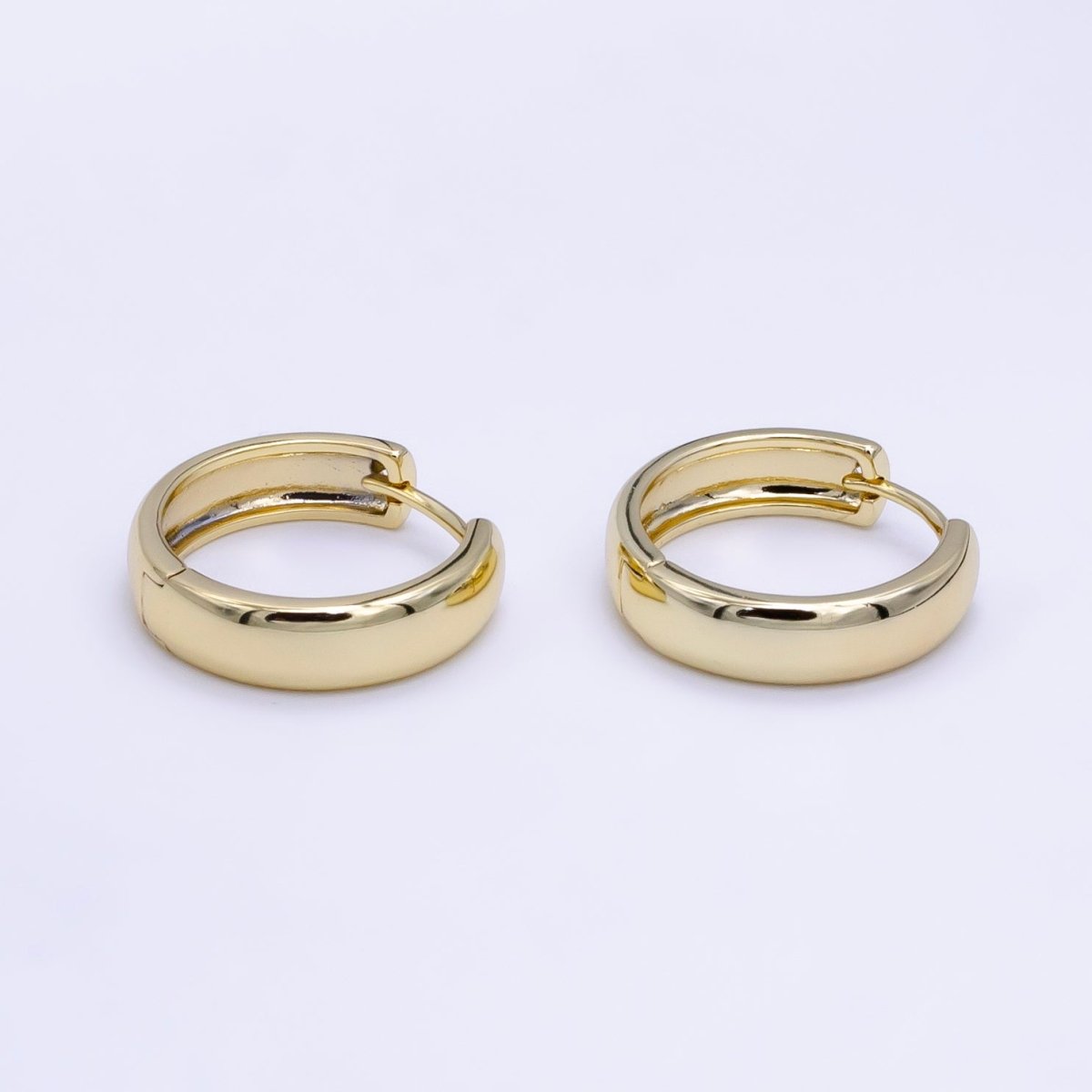 14K Gold Filled 22mm Minimalist Hoop Earrings | AB1211 - DLUXCA