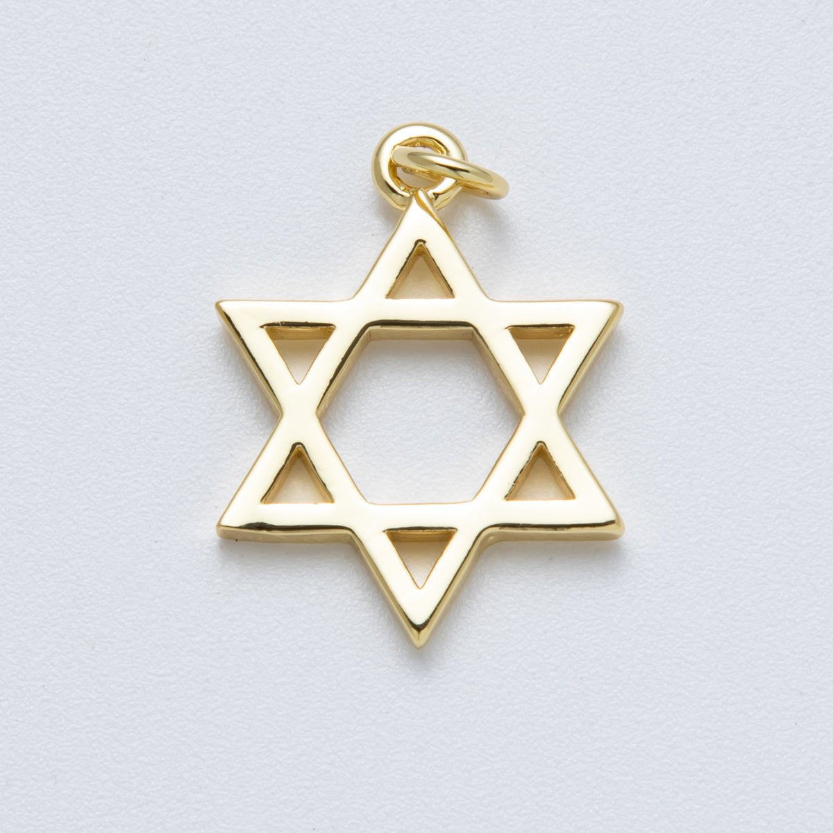 14K Gold Filled 23mm Minimalist Star of David Open Charm | Charms - 00019 - DLUXCA