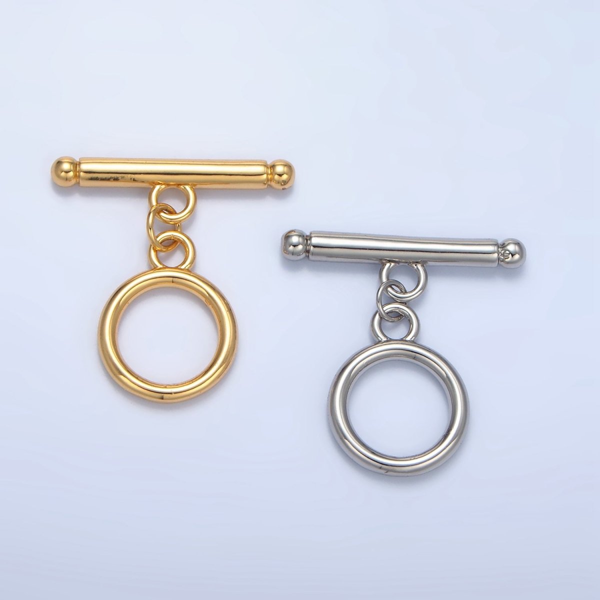 14K Gold Filled 24mm Minimalist Toggle Clasps Closure Findings in Gold & Silver | L614 - DLUXCA