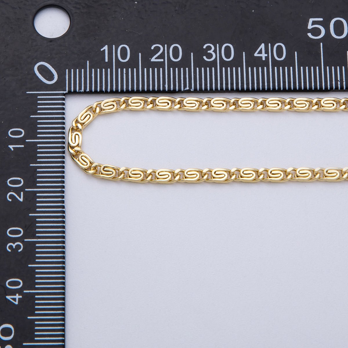 14K Gold Filled 2.5mm Minimalist Scroll Unfinished Chain by Yard | Roll - 1826 - DLUXCA