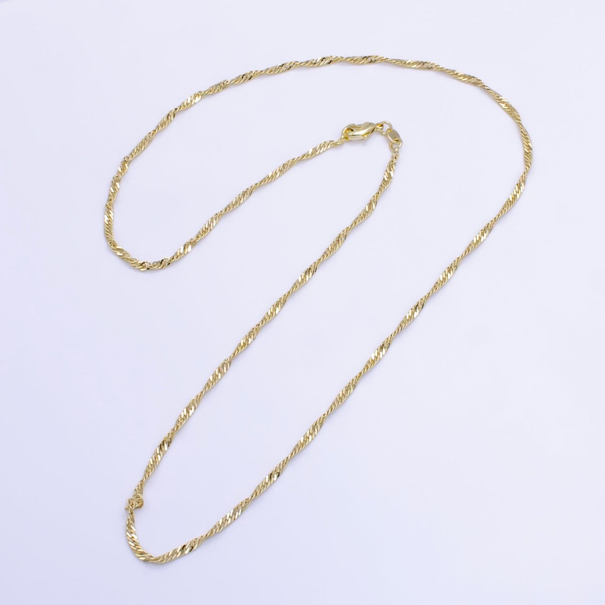 14K Gold Filled 2mm Singapore Chain 20 Inch Necklace | WA-2497 - DLUXCA
