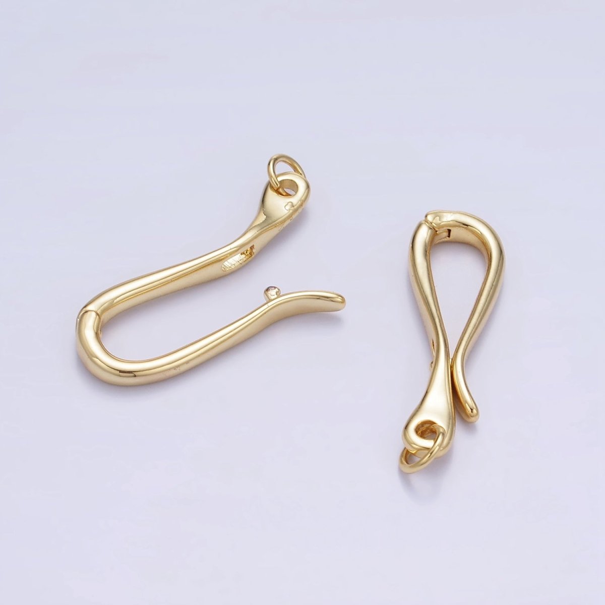 14K Gold Filled 30mm Curved Snap Latch Closure Findings | Z343 - DLUXCA