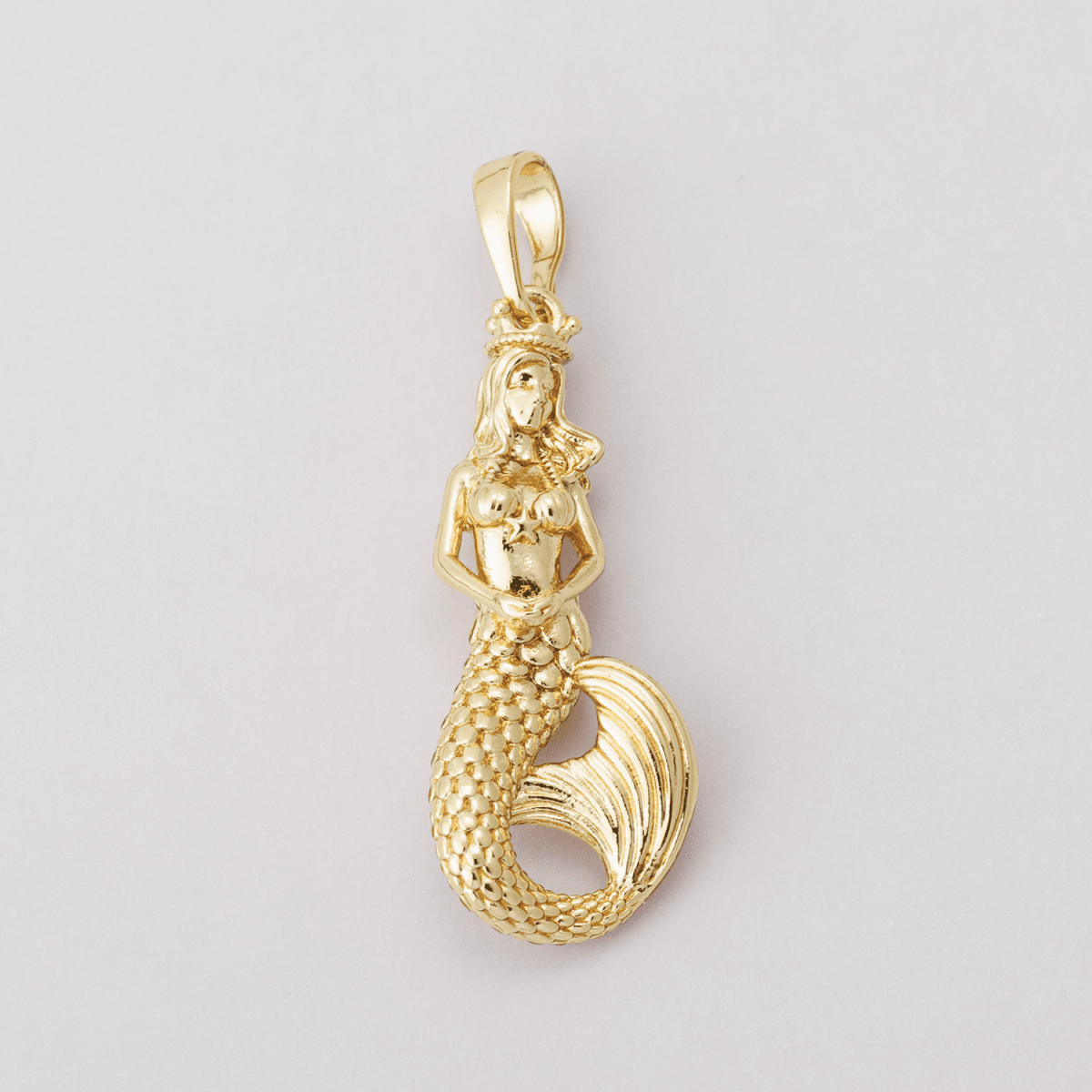 14K Gold Filled 30mm Mermaid Sea Multidimensional 3D Pendant | I00004 - DLUXCA