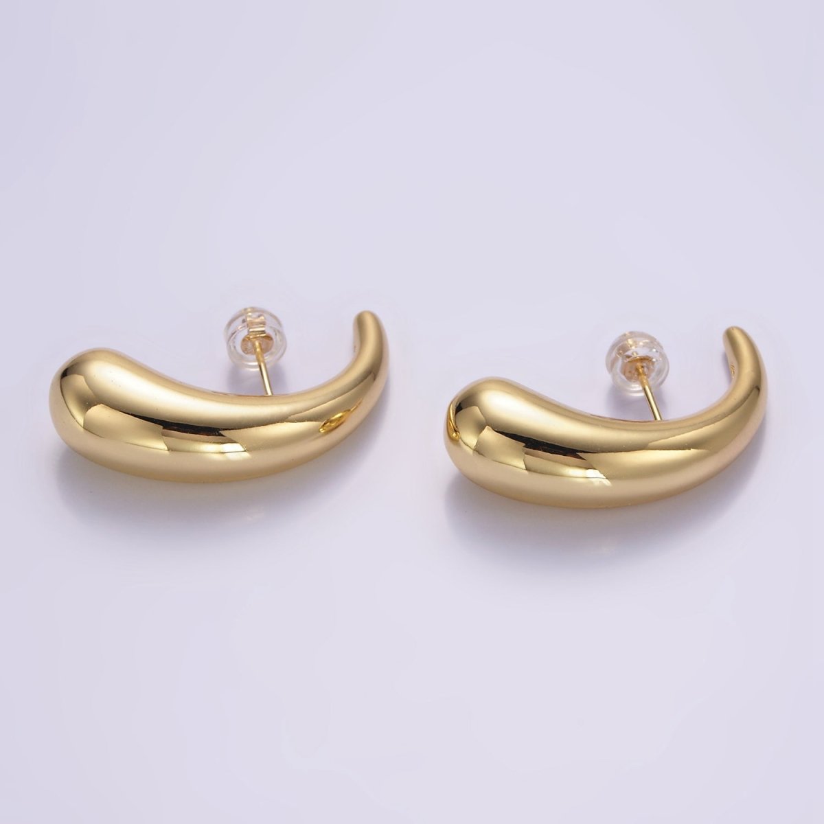 14K Gold Filled 30mm Teardrop Ear Hook Stud Earrings | P517 - DLUXCA