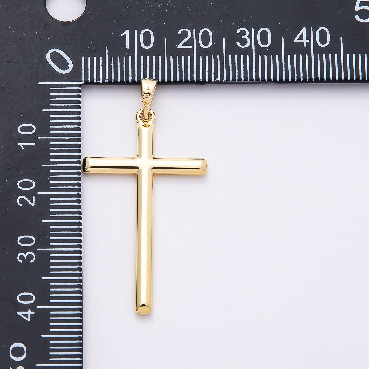 14K Gold Filled 36mm Plain Religious Cross Charm | Charms - 00666 - DLUXCA