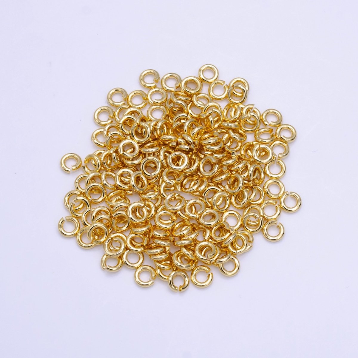 14K Gold Filled 4mm Jump Ring Jewelry Component Findings Set | SP-1613 - DLUXCA