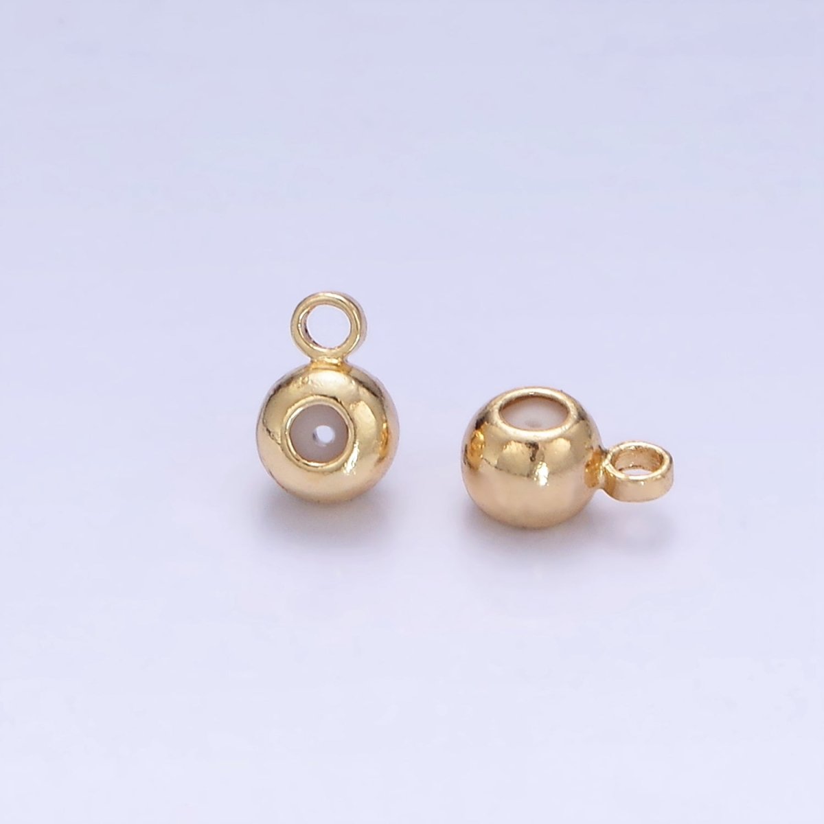 14K Gold Filled 4mm Silicone Stopper Bead Charm Drop Findings | L084 - DLUXCA