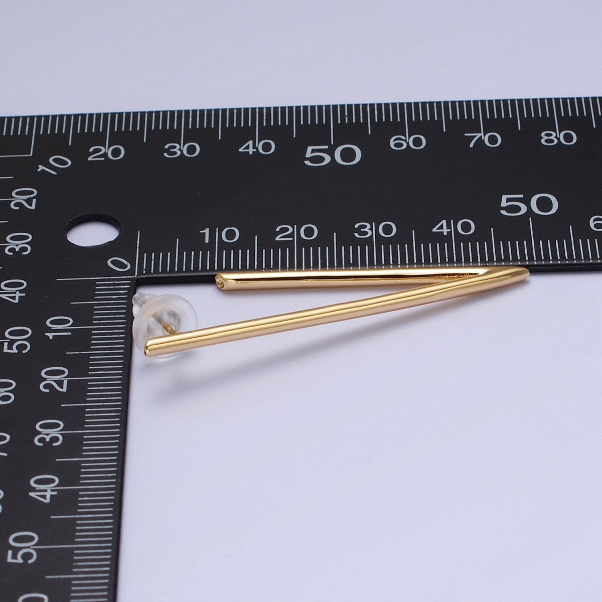 14K Gold Filled 50mm Minimalist Triangle Hoop Earrings Hoop Earrings in Gold & Silver - DLUXCA