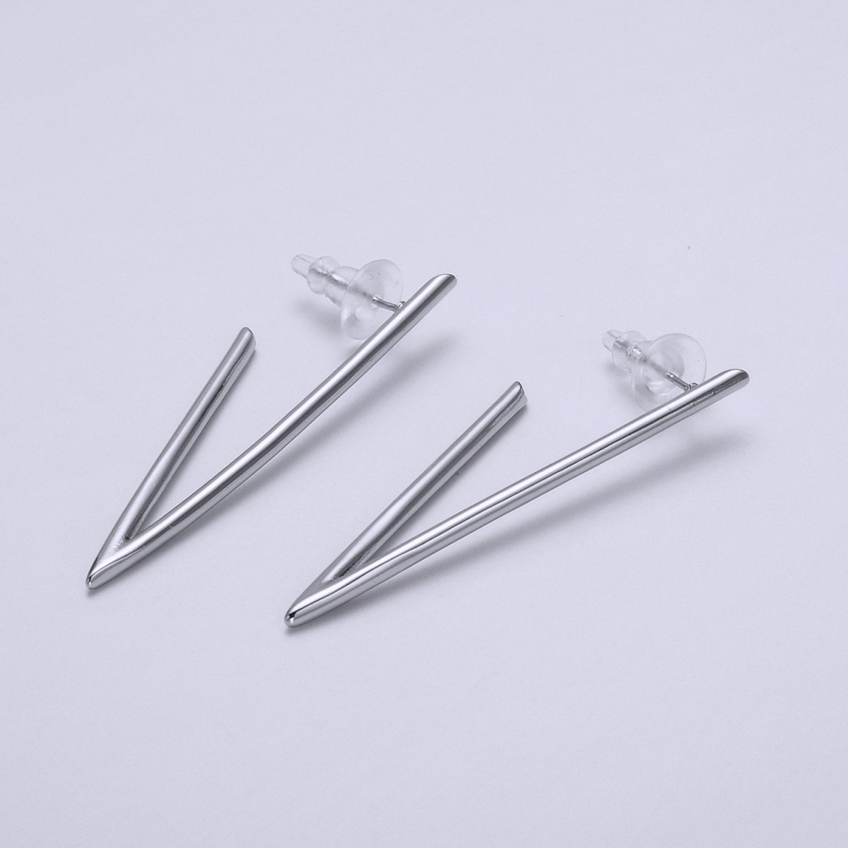 14K Gold Filled 50mm Minimalist Triangle Hoop Earrings Hoop Earrings in Gold & Silver - DLUXCA