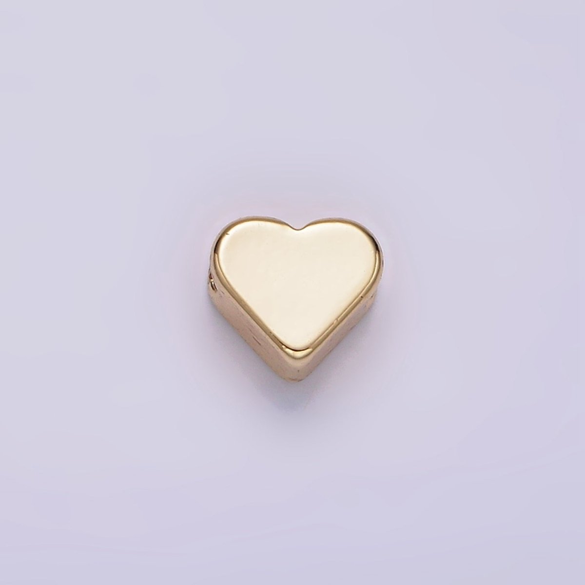 14K Gold Filled 6mm Mini Minimalist Heart Bead | B874 - DLUXCA