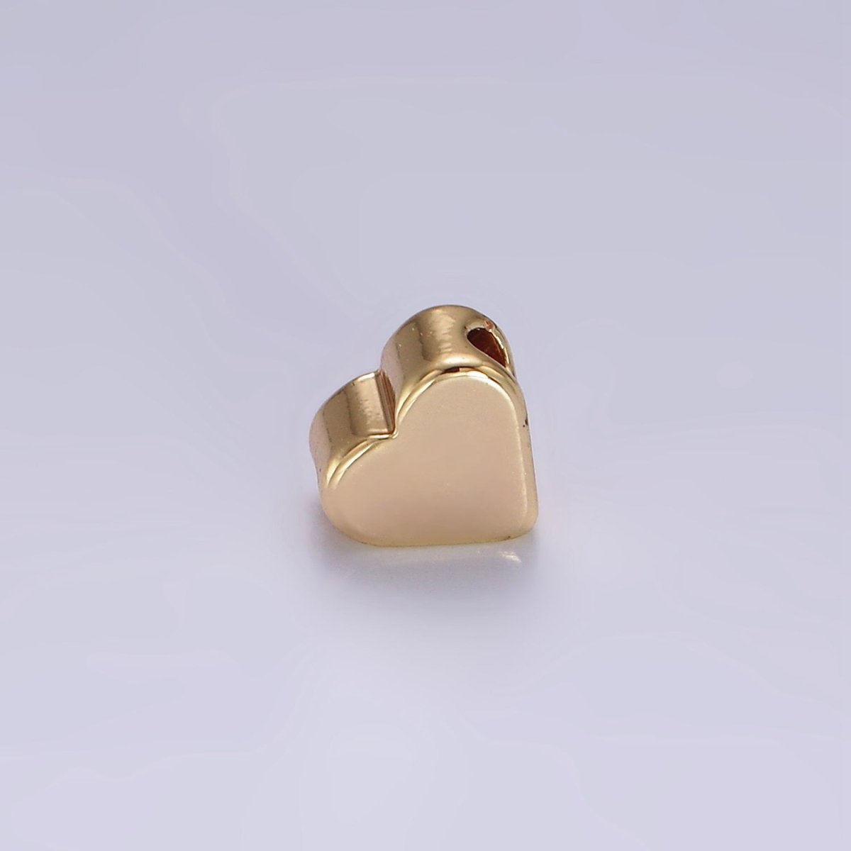 14K Gold Filled 6mm Mini Minimalist Heart Bead | B874 - DLUXCA