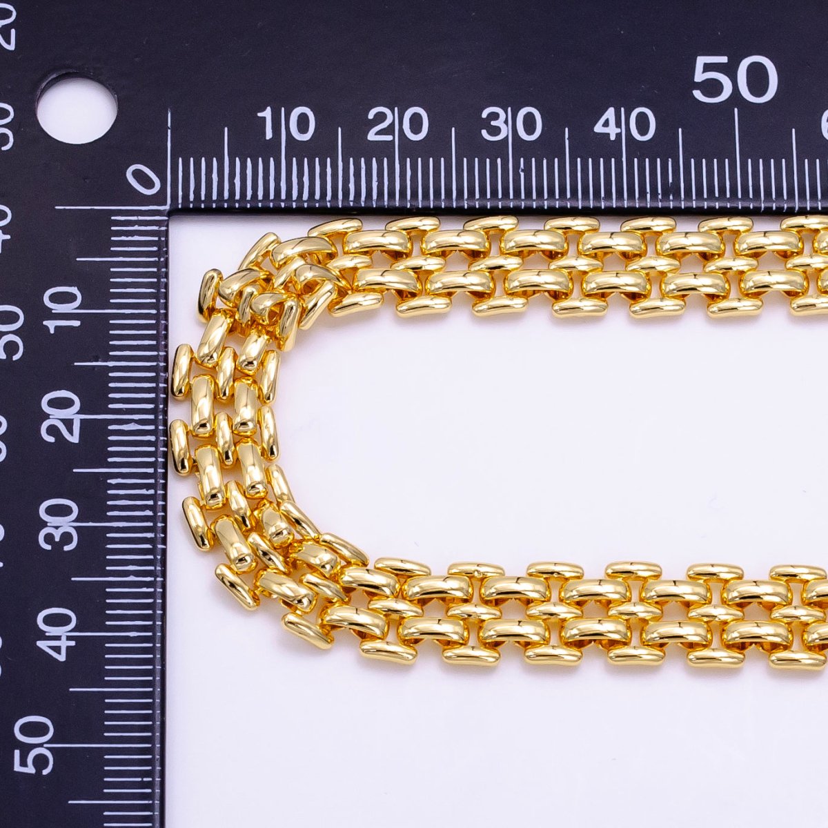 14K Gold Filled 9mm Double Panther Chain 16 Inch Choker Necklace w. Extender | WA-2473 - DLUXCA