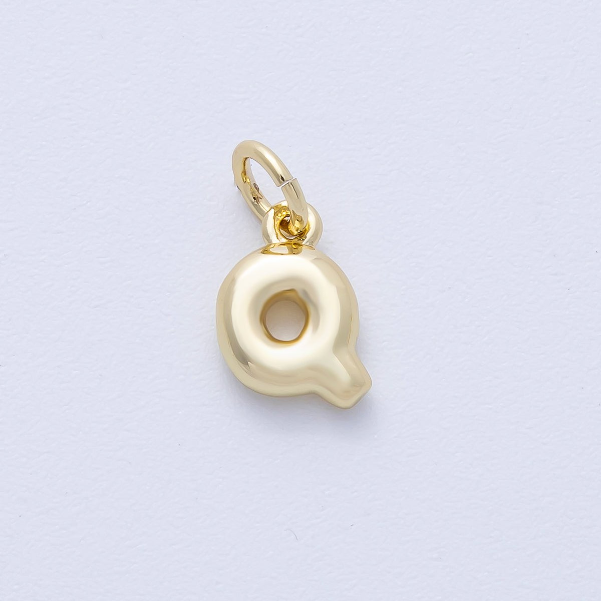 14K Gold Filled 9mm Initial Letter Chubby Balloon Alphabet Charm | AF - 261 - AF273 - DLUXCA