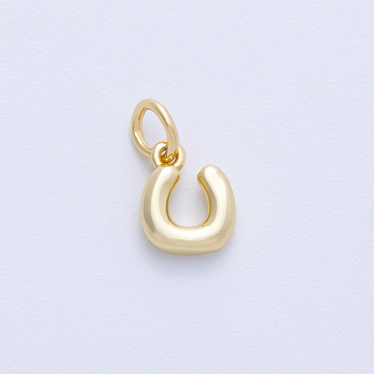 14K Gold Filled 9mm Initial Letter Chubby Balloon Alphabet Charm | AF - 261 - AF273 - DLUXCA