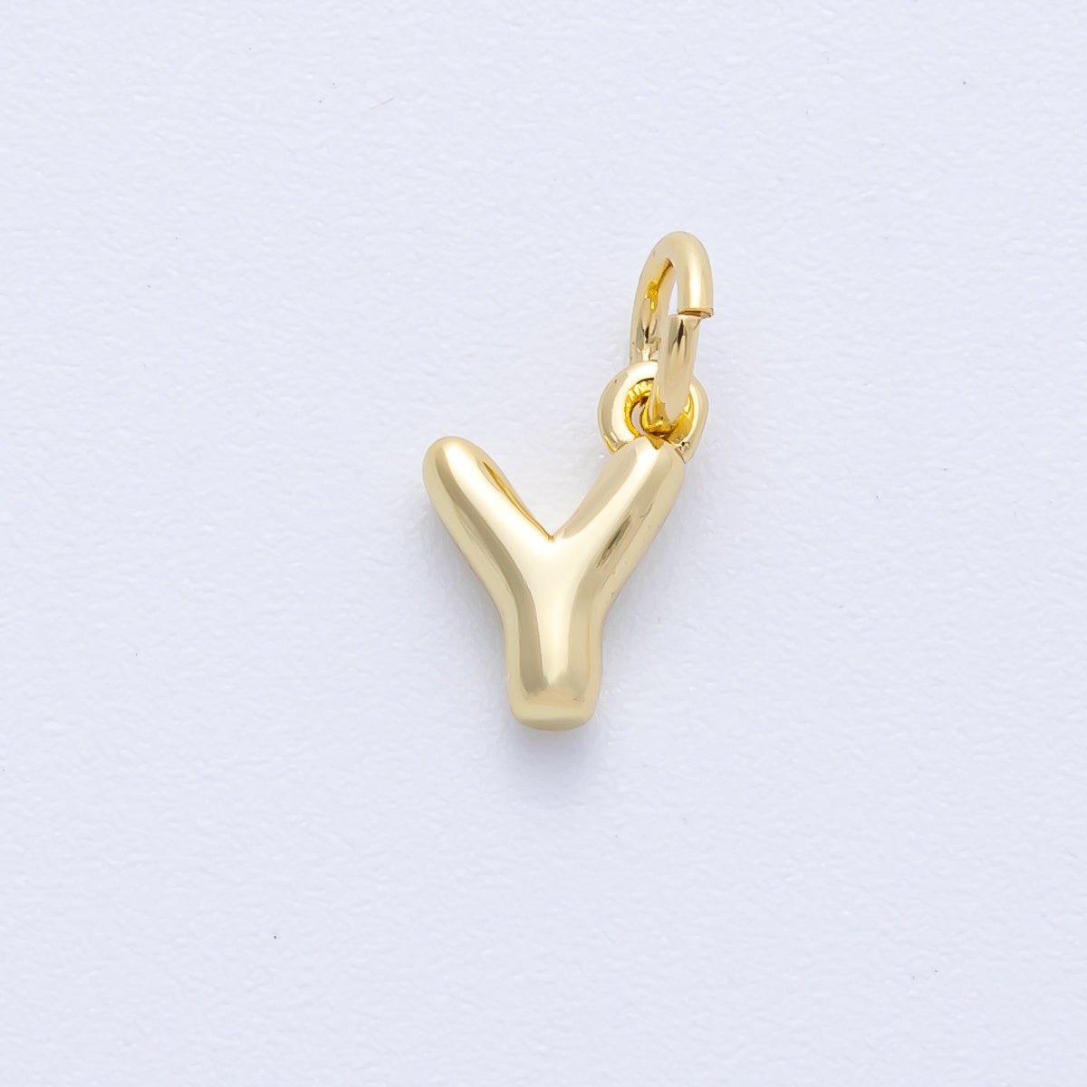 14K Gold Filled 9mm Initial Letter Chubby Balloon Alphabet Charm | AF - 261 - AF273 - DLUXCA
