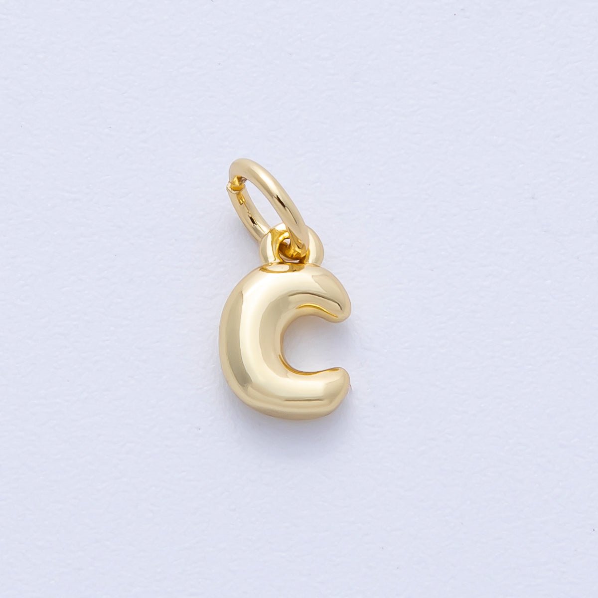 14K Gold Filled 9mm Initial Letter Chubby Balloon Alphabet Charm | AF - 261 - AF273 - DLUXCA