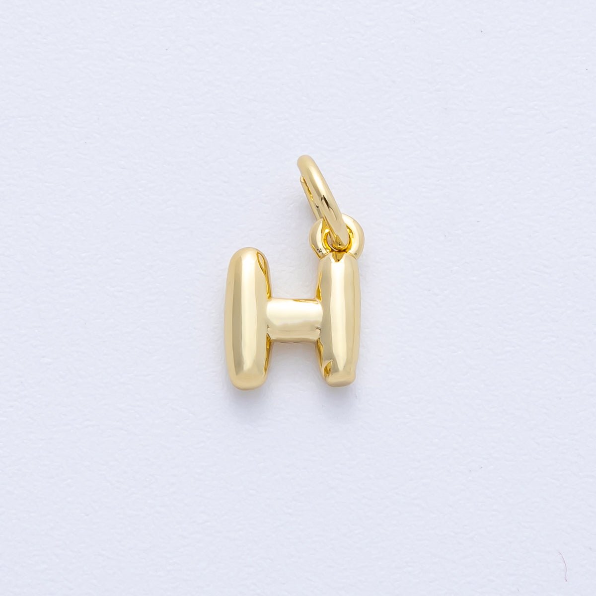 14K Gold Filled 9mm Initial Letter Chubby Balloon Alphabet Charm | AF - 261 - AF273 - DLUXCA