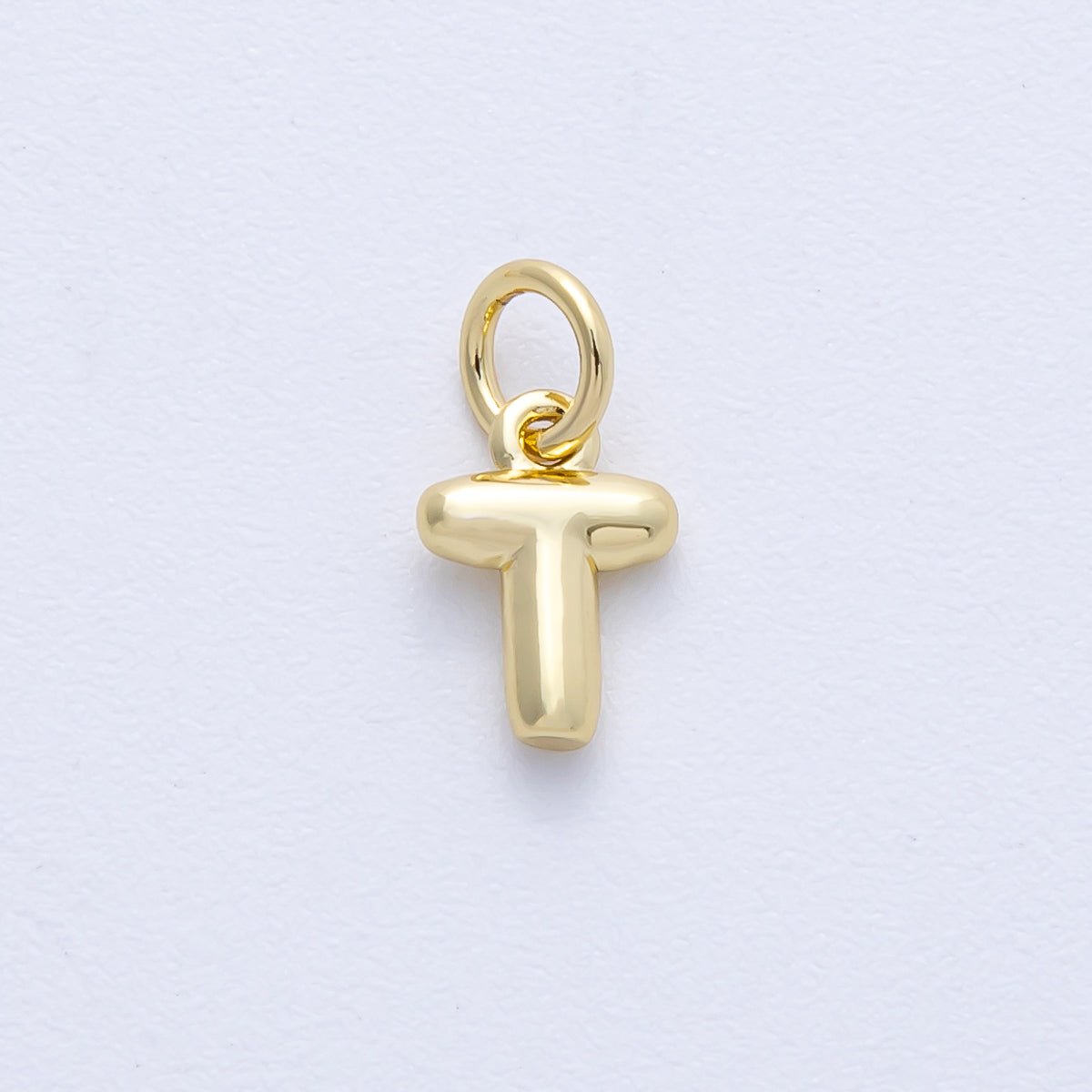 14K Gold Filled 9mm Initial Letter Chubby Balloon Alphabet Charm | AF - 261 - AF273 - DLUXCA