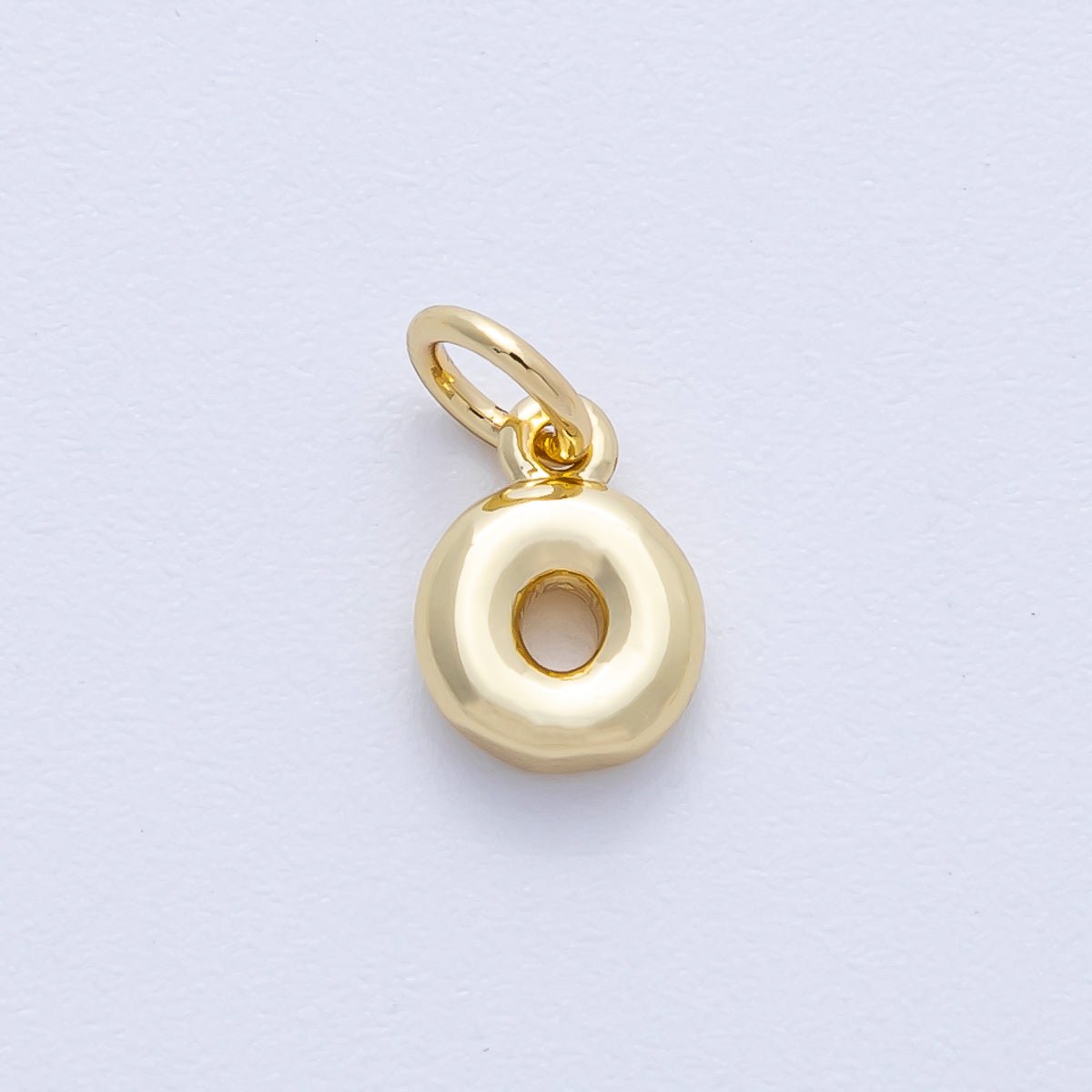 14K Gold Filled 9mm Initial Letter Chubby Balloon Alphabet Charm | AF - 261 - AF273 - DLUXCA