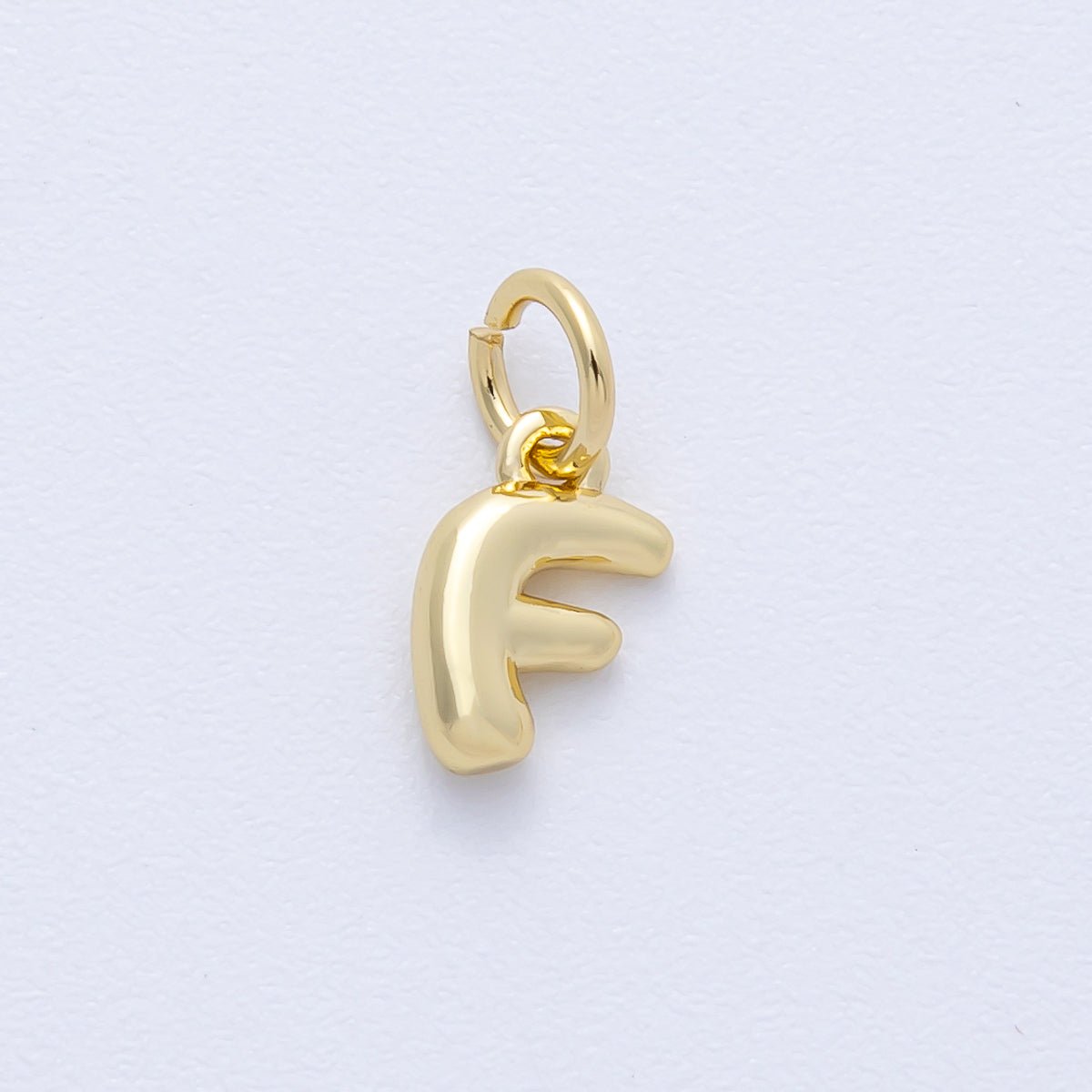 14K Gold Filled 9mm Initial Letter Chubby Balloon Alphabet Charm | AF - 261 - AF273 - DLUXCA