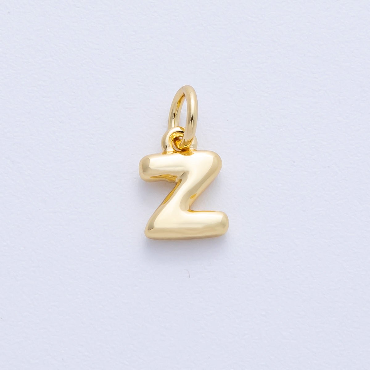 14K Gold Filled 9mm Initial Letter Chubby Balloon Alphabet Charm | AF - 261 - AF273 - DLUXCA