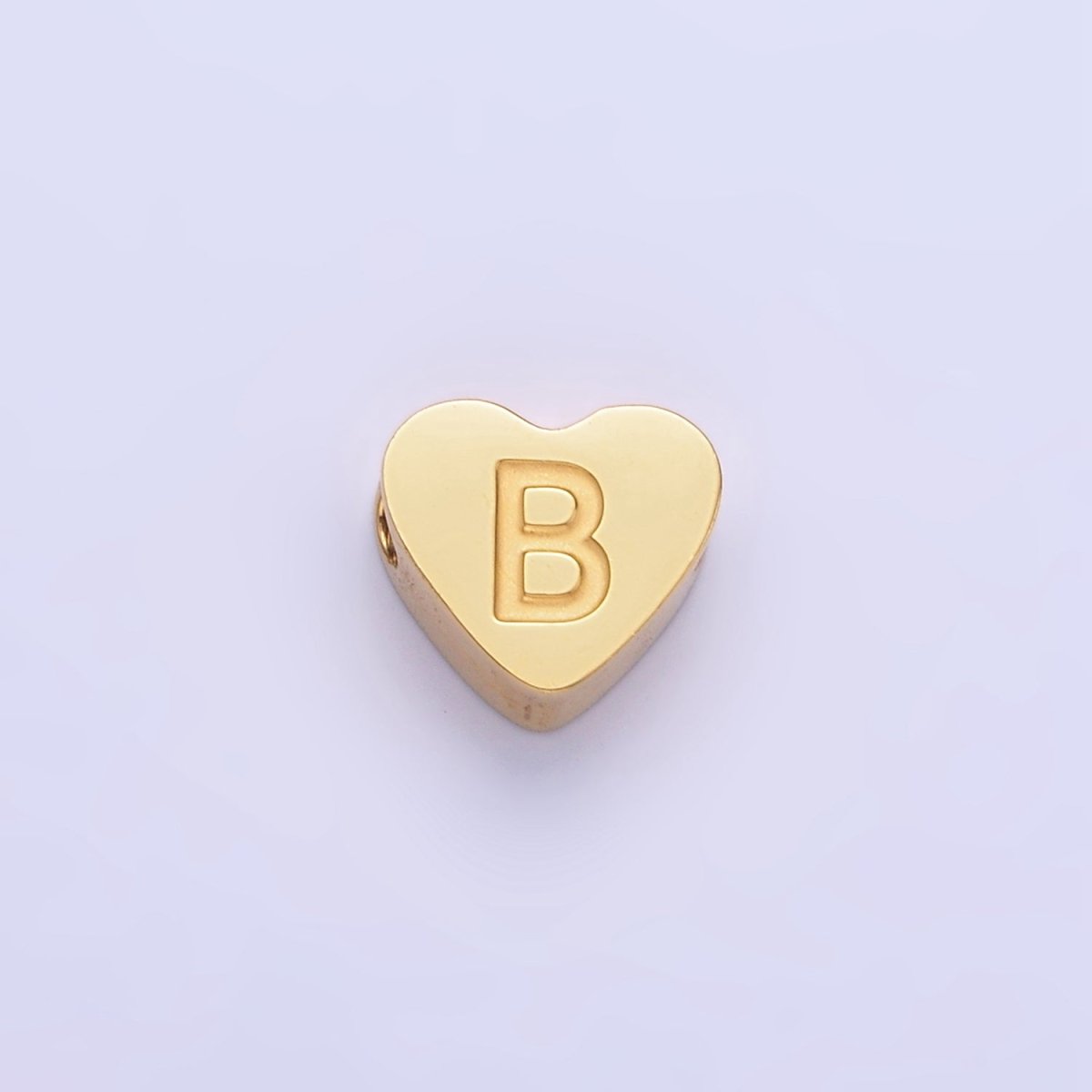 14K Gold Filled Alphabet Letter Engraved Heart Bead | A1552 - A1564 - DLUXCA