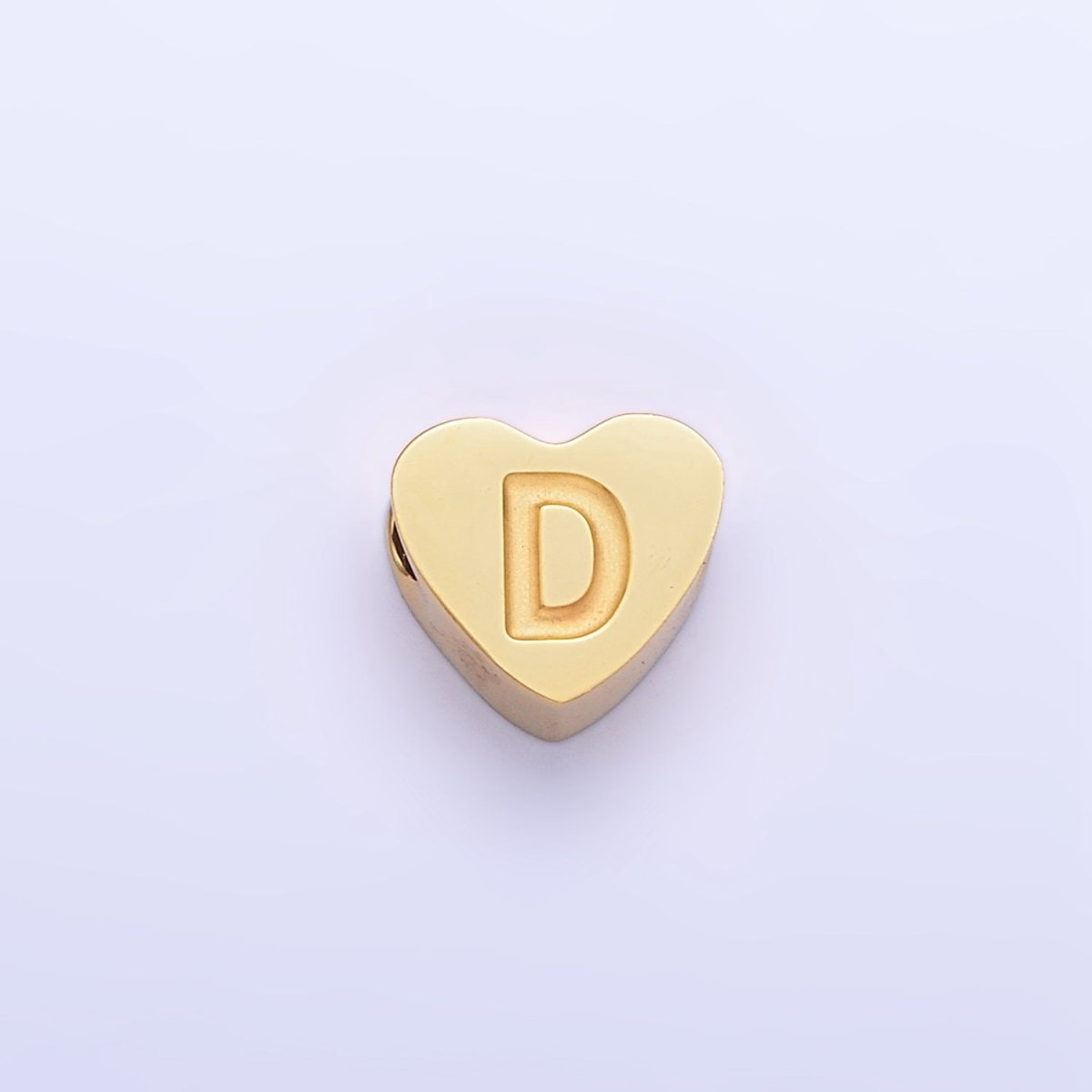 14K Gold Filled Alphabet Letter Engraved Heart Bead | A1552 - A1564 - DLUXCA